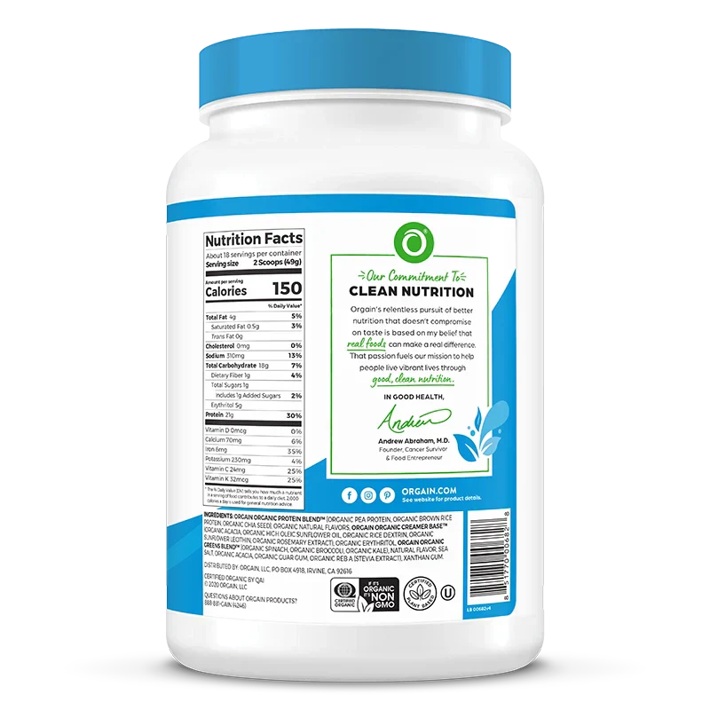 Organic Protein? & Greens Plant Based Protein Powder - Vanilla Bean