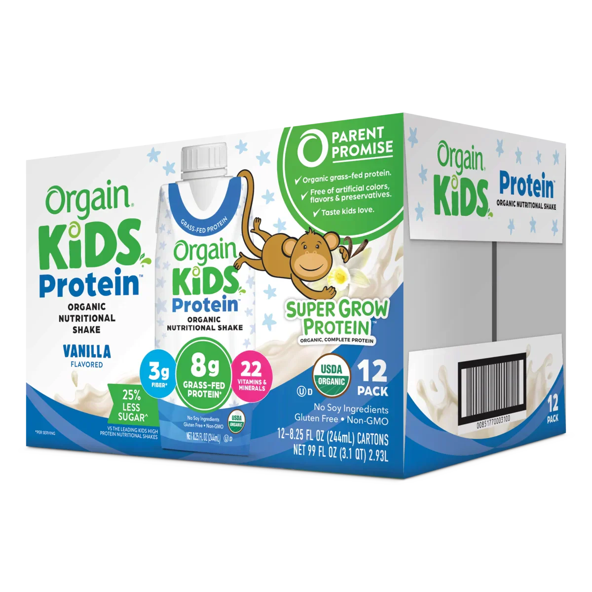 Kids Protein Organic Nutrition Shake - Vanilla