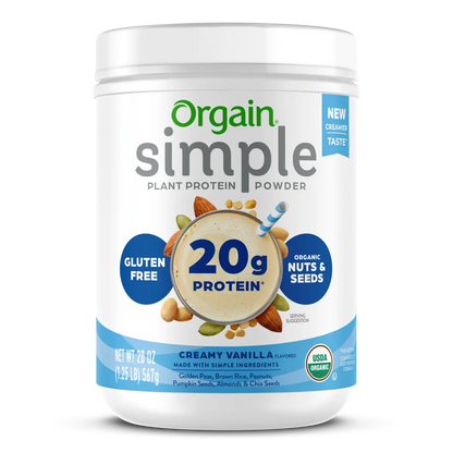 Simple Organic Plant-Based Protein Powder - Creamy Vanilla