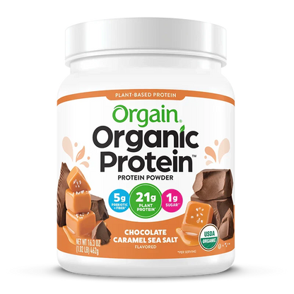 Organic Protein? Plant Based Protein Powder - Chocolate Caramel Sea Salt